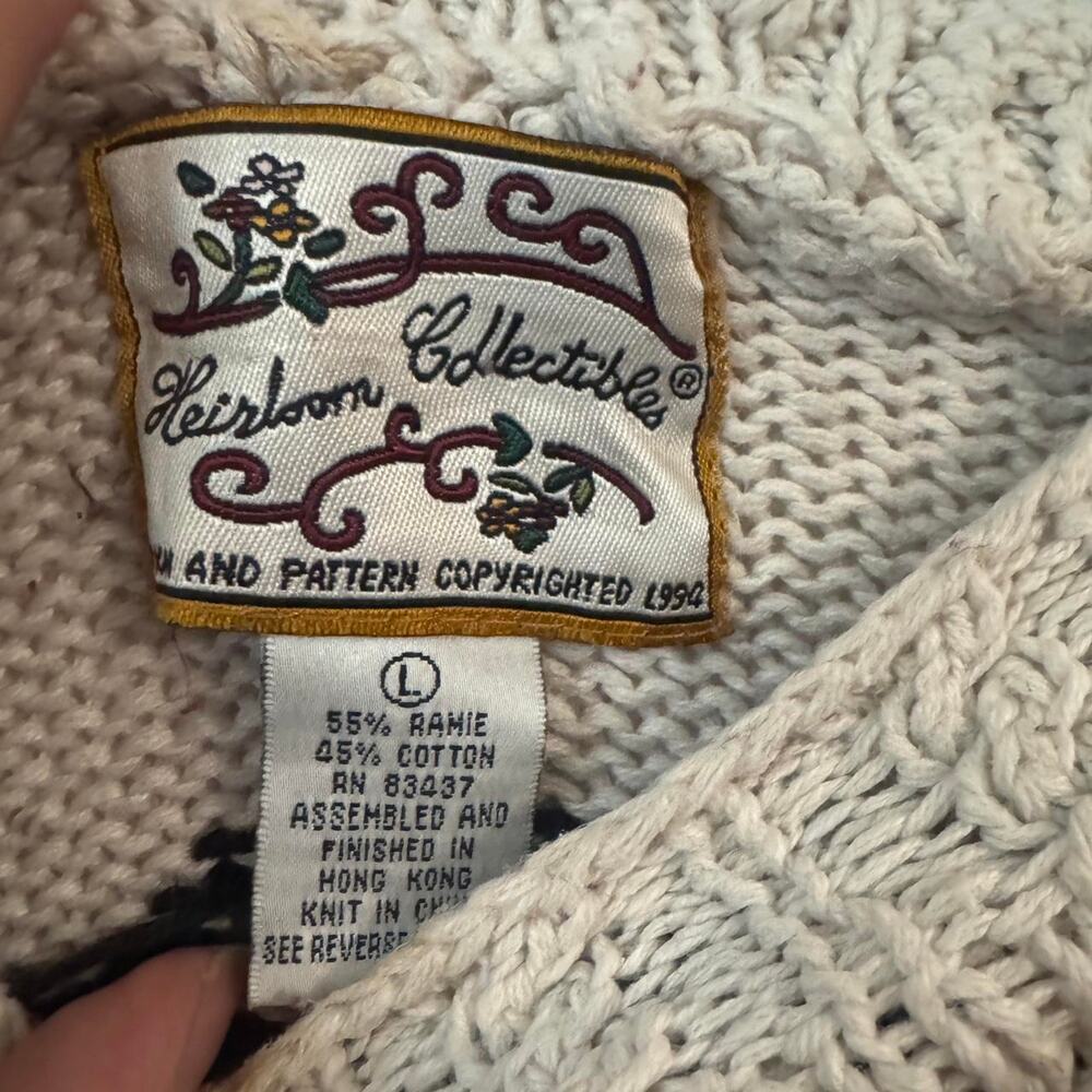 Vintage Heirloom Cottagecore knit Funky sweater FairIsle cozy dopamine dressing - Picture 6 of 6
